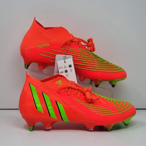 Adidas Predator Edge.1 SG Soccer Cleats Solar Red GW1016 Men’s Size 9.5 New - Picture 1 of 10